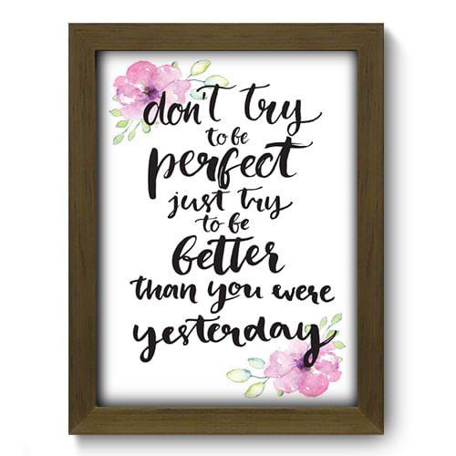 Quadro Decorativo - Frase - 19cm x 25cm - 110qdrm Menor preço em Quadro Decorativo - Frase - 19cm x 25cm - 110qdrm