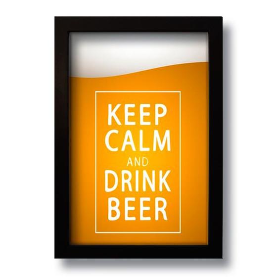 Imagem de Quadro Decorativo Frase Drink and Beer  33x43 cm