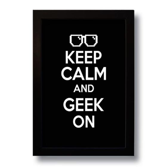 Imagem de Quadro Decorativo Frase Geek Nerd  33x43 cm