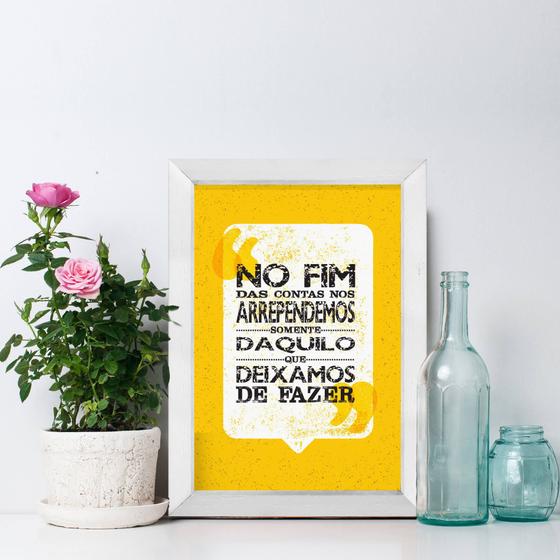 Quadro Decorativo Frase No fim das contas 33x43 Moldura Branca - Quartinhos Imagem de Quadro Decorativo Frase No fim das contas 33x43 Moldura Branca
