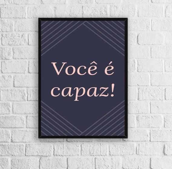 Imagem de Quadro Decorativo Frase Você É Cap 33x24cm - Preta