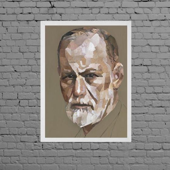 Imagem de Quadro Decorativo Freud Geométrico 45x34cm