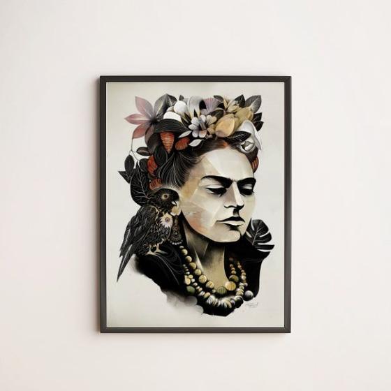 Imagem de Quadro Decorativo Frida Geométrico 45x34cm