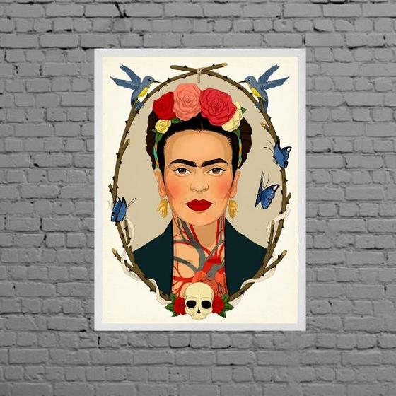 Imagem de Quadro Decorativo Frida Moldura 24x18cm - com vidro