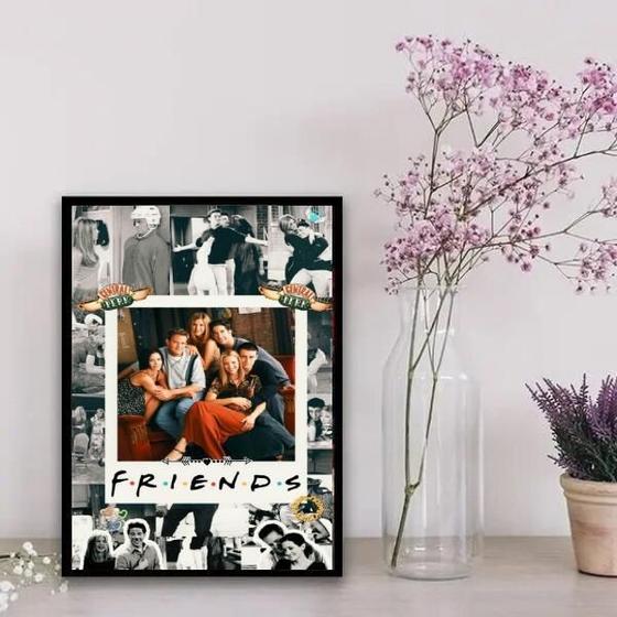 Imagem de Quadro Decorativo Friends Colagem 45x34cm - Moldura Preta