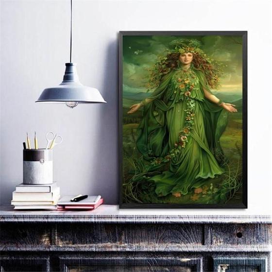 Imagem de Quadro Decorativo Gaia, A Mãe Terra 33X24Cm - Com Vidro