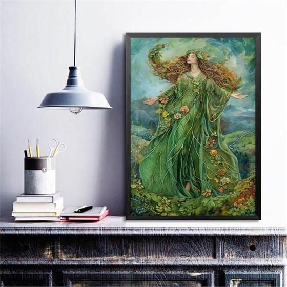 Imagem de Quadro Decorativo Gaia - Mãe Terra 45X34Cm - Com Vidro