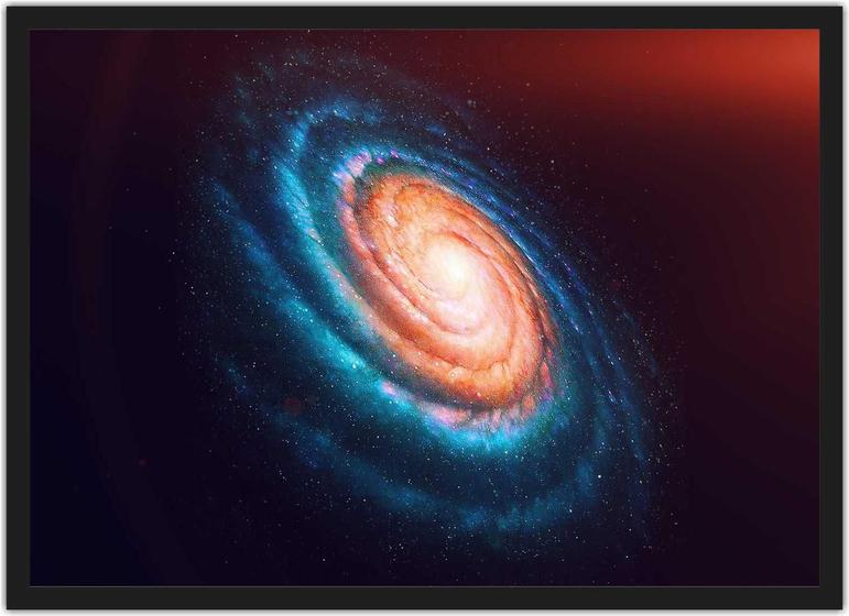 Imagem de Quadro Decorativo Galáxia Universo Planetas Espaço Salas Quartos Decorações Com Moldura