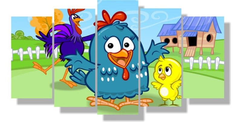 Quadro Decorativo Galinha Pintadinha Piu Piu Fazendinha Galo ...
