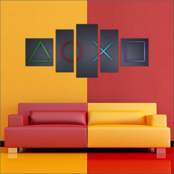 Imagem de Quadro Decorativo Game Jogos Controle Botões Decorações