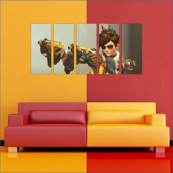 Quadro Decorativo Games Overwatch Jogos Mosaico Com 5 Peças GG7 Menor preço em Quadro Decorativo Games Overwatch Jogos Mosaico Com 5 Peças GG7