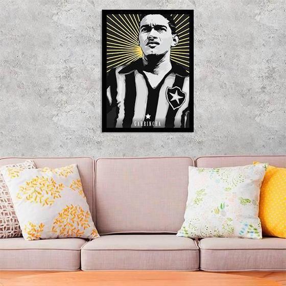 Imagem de Quadro Decorativo Garrincha Camisa Do Botafogo