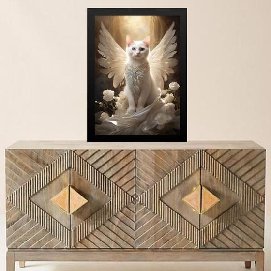 Imagem de Quadro Decorativo Gato Anjo 45X34Cm