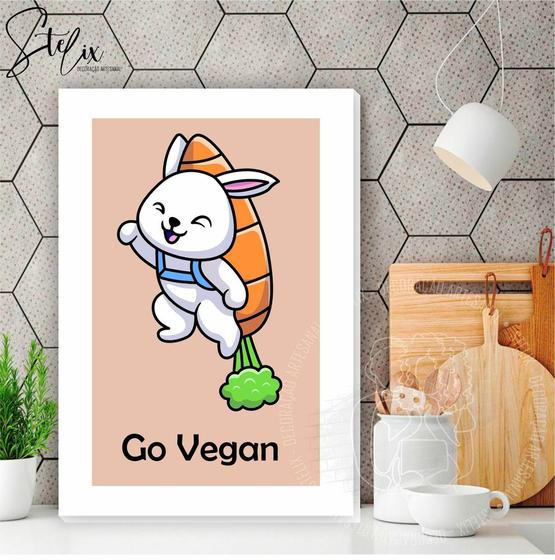 Imagem de Quadro Decorativo Go Vegan Vegano