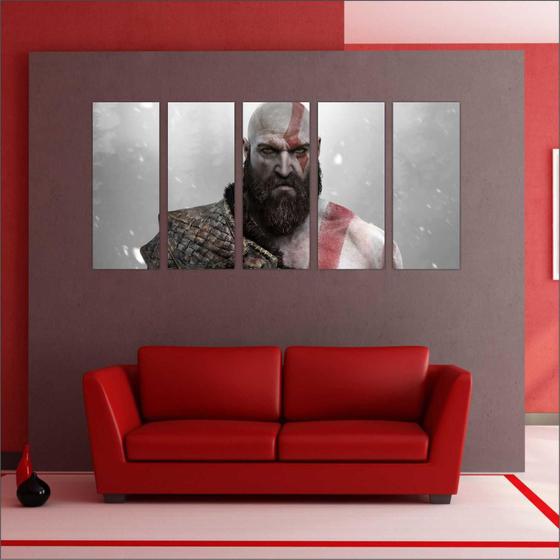 Imagem de Quadro Decorativo God Of War Games Jogos Mosaico Com 5 Peças GG1