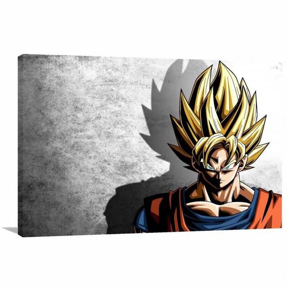 Imagem de Quadro decorativo Goku Sayajin com Tela em Tecido