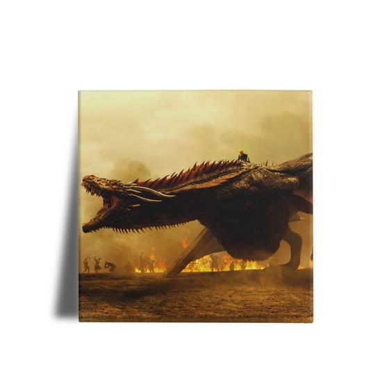 Imagem de Quadro Decorativo GOT Daenerys e Drogon