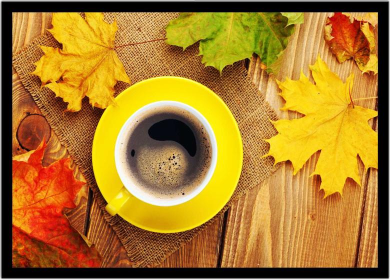 Imagem de Quadro Decorativo Gourmet Café Xícara Padarias Cafeterias Confeitarias Comércio Com Moldura RC028
