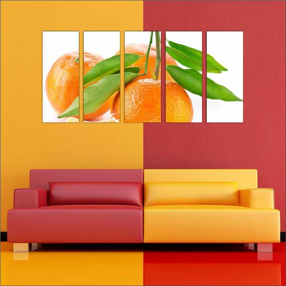 Imagem de Quadro Decorativo Gourmet Frutas Cozinhas Restaurantes Mosaico 5 Peças GG4