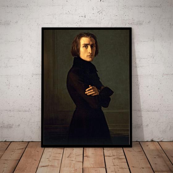 Imagem de Quadro Decorativo Grandes Compositores Liszt 42x29cm