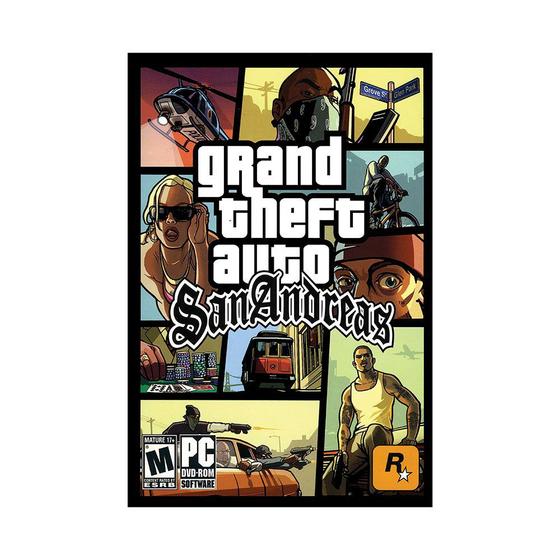 Imagem de Quadro Decorativo Gta 30x20 Mdf Adesivado