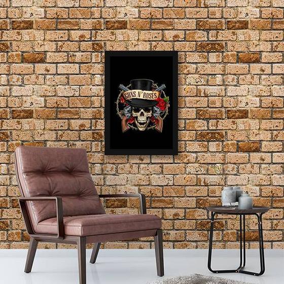 Imagem de Quadro Decorativo Guns N' Roses Caveira 45x34cm