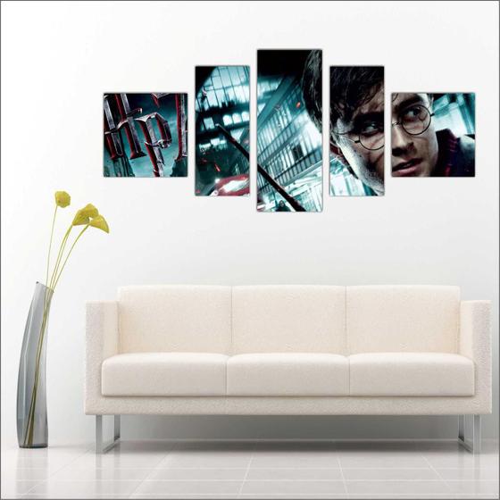 Imagem de Quadro Decorativo Harry Potter Decoração Salas Quartos Mosaico 5 Peças TT4