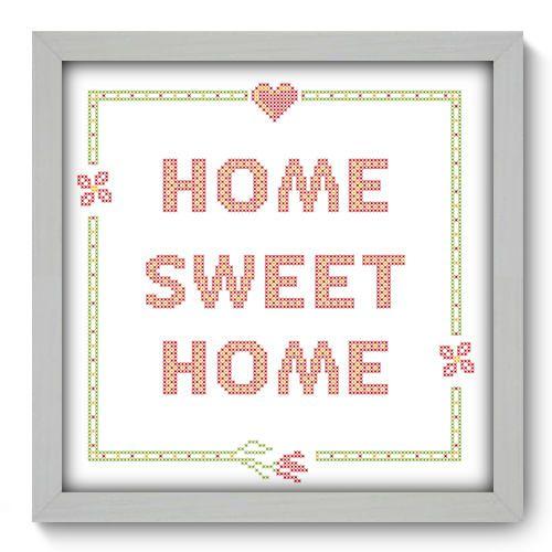 Imagem de Quadro Decorativo - Home Sweet Home - 33cm x 33cm - 149qdrb