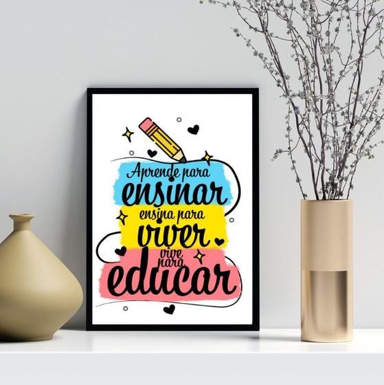 Imagem de Quadro Decorativo Homenagem Para Professores 24x18cm - com vidro