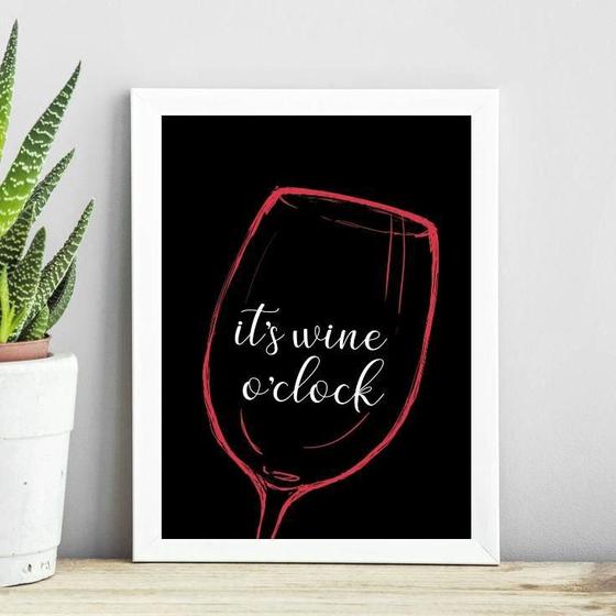 Imagem de Quadro Decorativo Hora Do Vinho 45X34Cm - Com Vidro