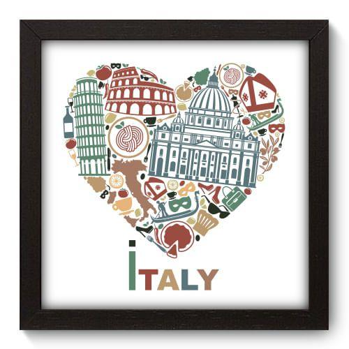 Imagem de Quadro Decorativo - I Love Italy - 22cm x 22cm - 067qdmp