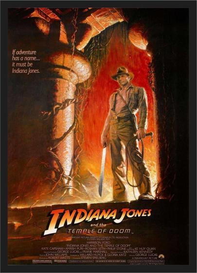 Imagem de Quadro Decorativo Indiana Jones Filmes Cartaz Cinema Decorações Com Moldura