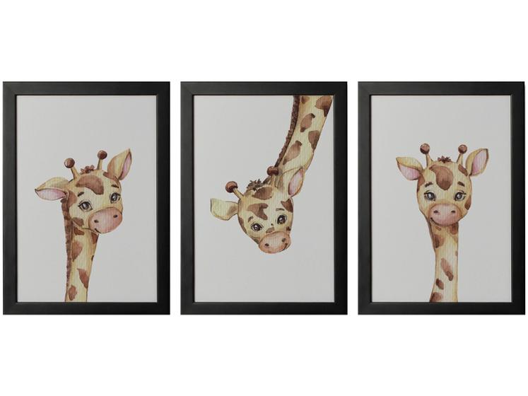 Imagem de Quadro Decorativo Infantil Girafas 25x35cm