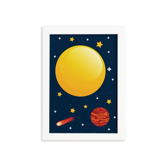 Imagem de Quadro Decorativo Infantil Sistema Solar Sol 22x32cm