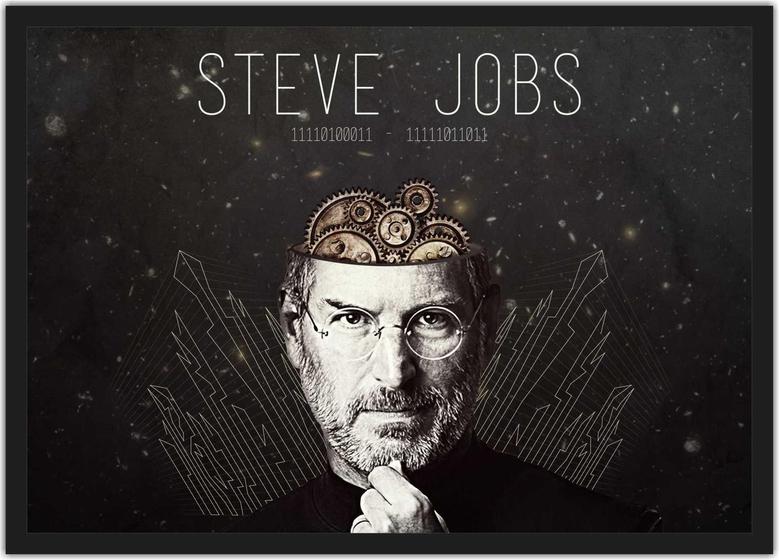 Imagem de Quadro Decorativo Informática Steve Jobs Decorações Com Moldura G04