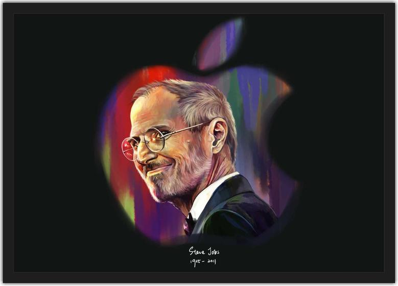 Imagem de Quadro Decorativo Informática Steve Jobs Decorações Com Moldura G06