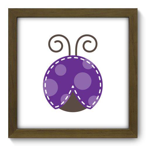 Imagem de Quadro Decorativo - Joaninha Roxa - 22cm x 22cm - 017qdim