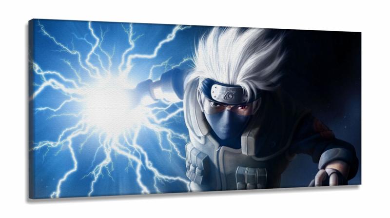 Imagem de Quadro Decorativo Kakashi Sensei Mosaico em tecido canvas 130x60