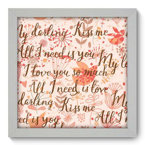 Imagem de Quadro Decorativo - Kiss Me - 22cm x 22cm - 014qdob