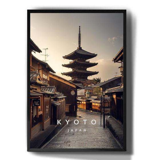 Imagem de Quadro Decorativo Kyoto Japão Paisagem Cidade Arte