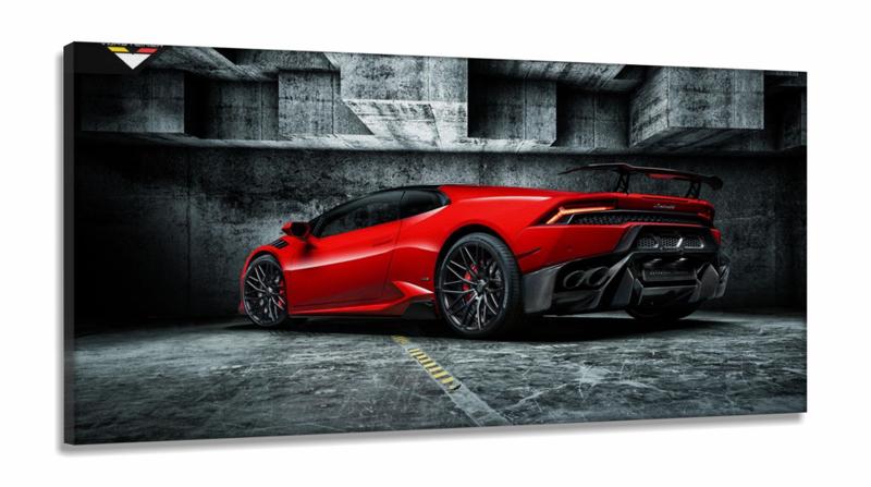 Imagem de Quadro Decorativo Lamborghini Vermelha em tecido canvas 130x60