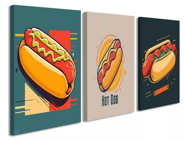 Imagem de Quadro decorativo Lanches Hot Dog"