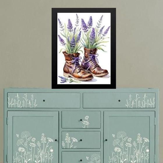 Imagem de Quadro Decorativo Lavanda - Botinhas 24X18Cm