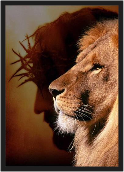 Imagem de Quadro Decorativo Leão De Judá Jesus Religiosidade G002