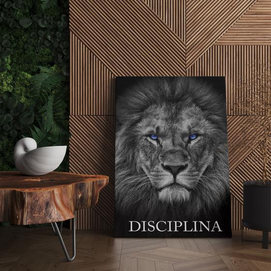 Imagem de Quadro Decorativo Leão Disciplina Canvas 50x70 - Foto Paulista