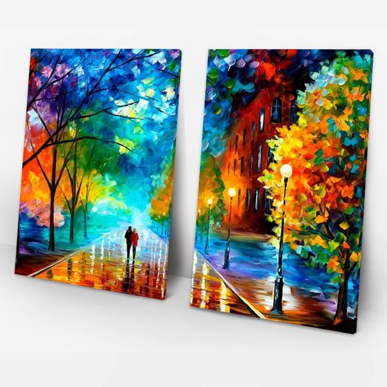 Imagem de Quadro Decorativo Leonid Afremov Freshness Cold 2 Telas 40x60