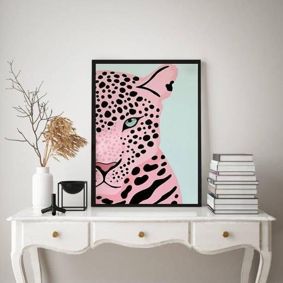 Imagem de Quadro Decorativo Leopardo Soft 33X24Cm