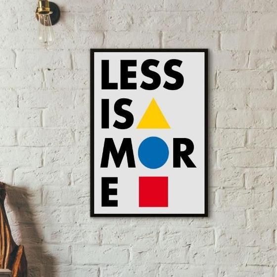 Imagem de Quadro Decorativo Less Is More 24X18Cm