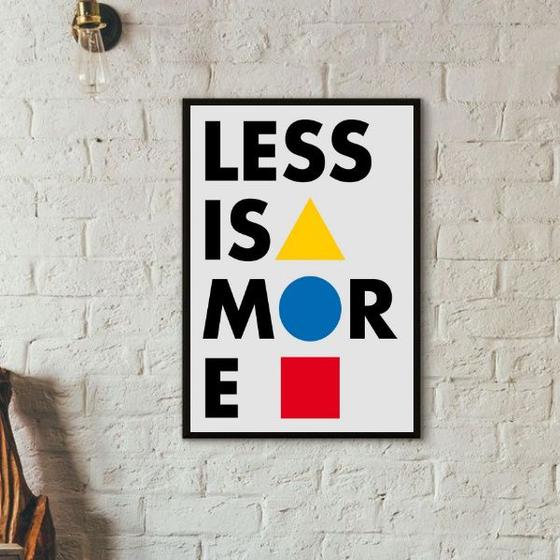 Imagem de Quadro Decorativo Less Is More 45x34cm - com vidro