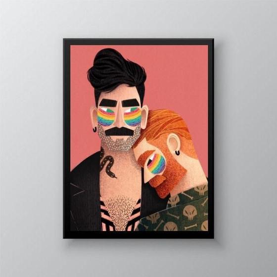 Imagem de Quadro Decorativo Lgbt Gays 45X34Cm